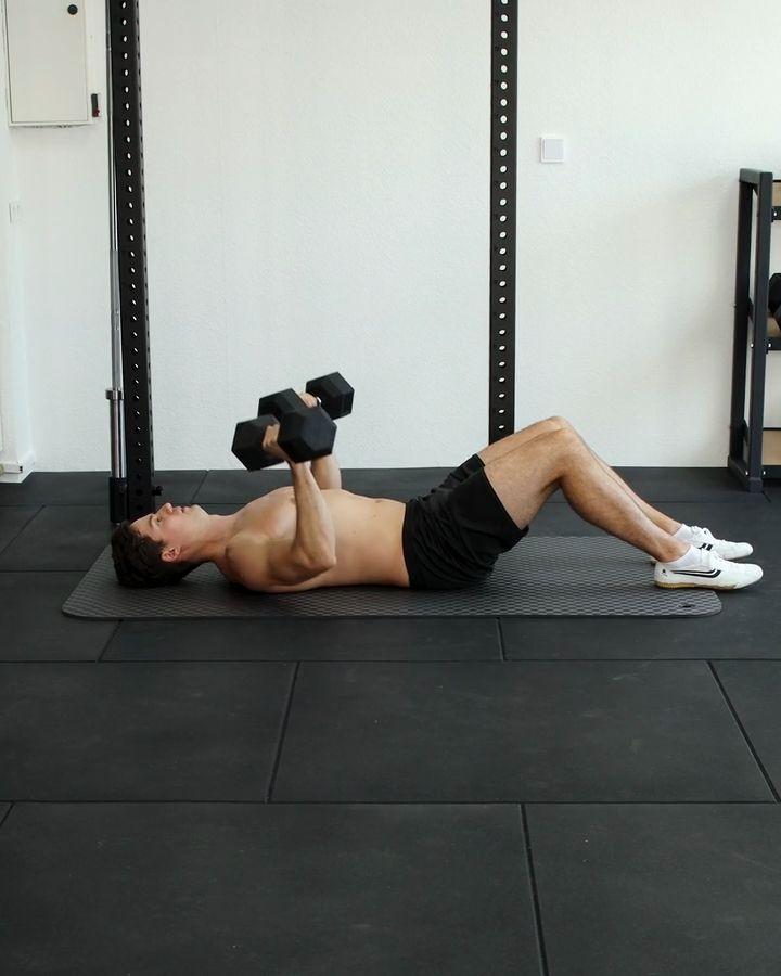 Floor Press with dumbbells