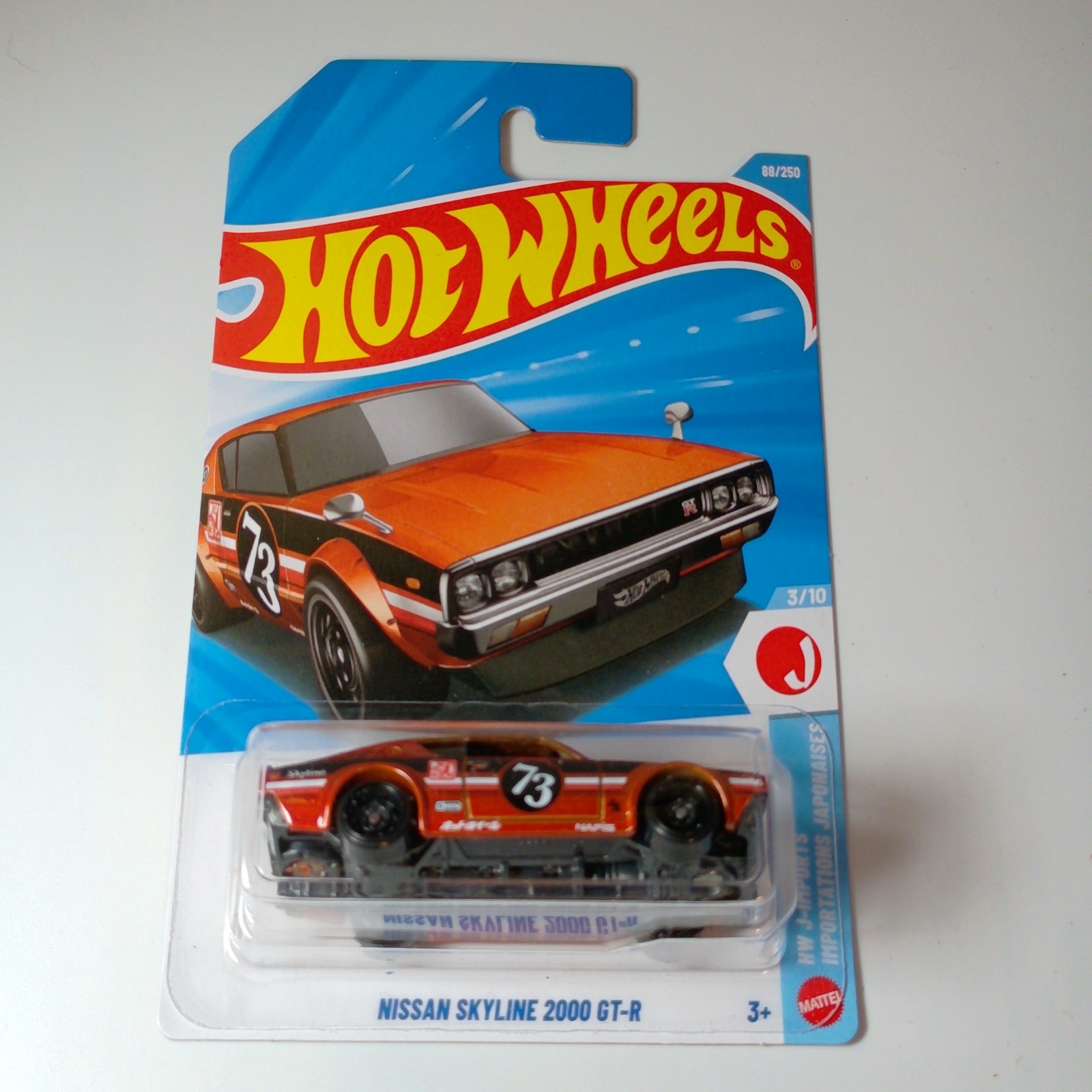 Hot Wheels NISSAN SKYLINE 2000 GT-R Orange HW J-IMPORTS 3/10 (#88/250)