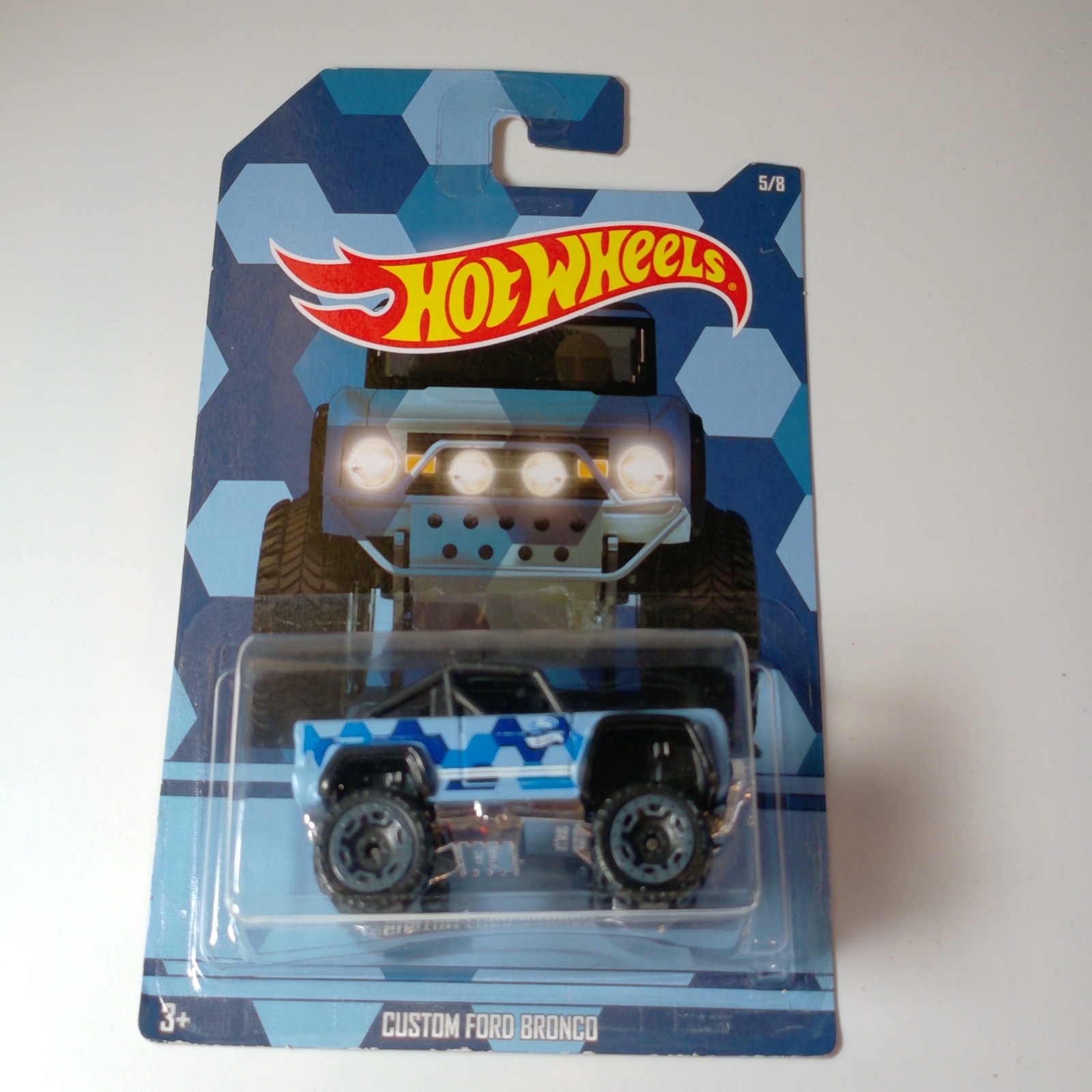 Hot Wheels CUSTOM FORD BRONCO Blue Truck (#5/8)