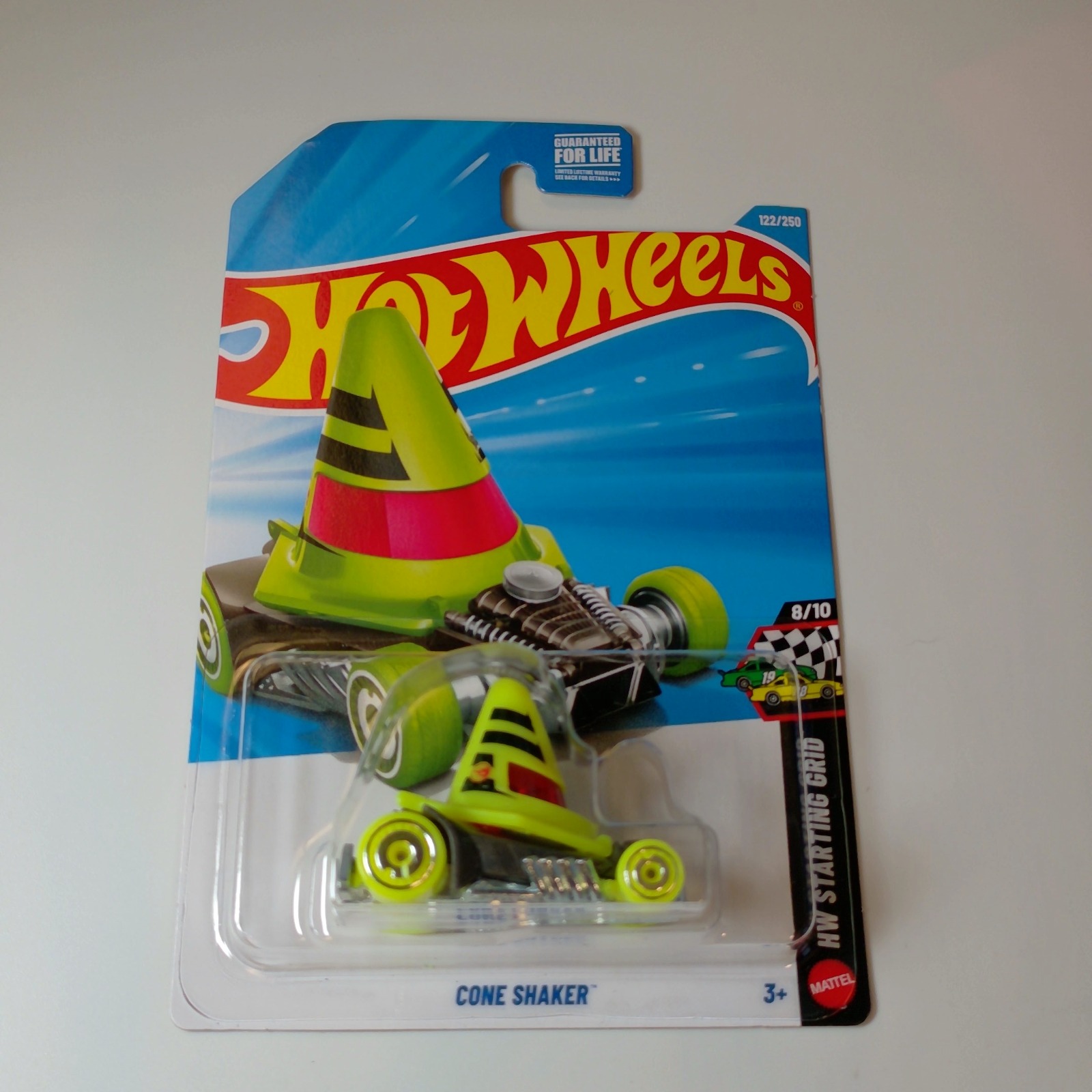 Hot Wheels Treasure Hunt CONE SHAKER Green HW STARTING GRID 8/10 (#122/250)