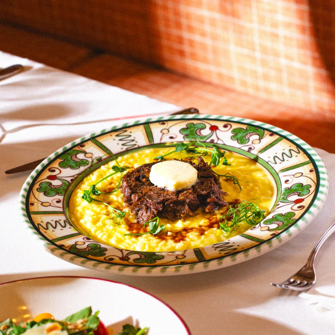 Guancia Di Manzo Con Risotto Allo Zafferano