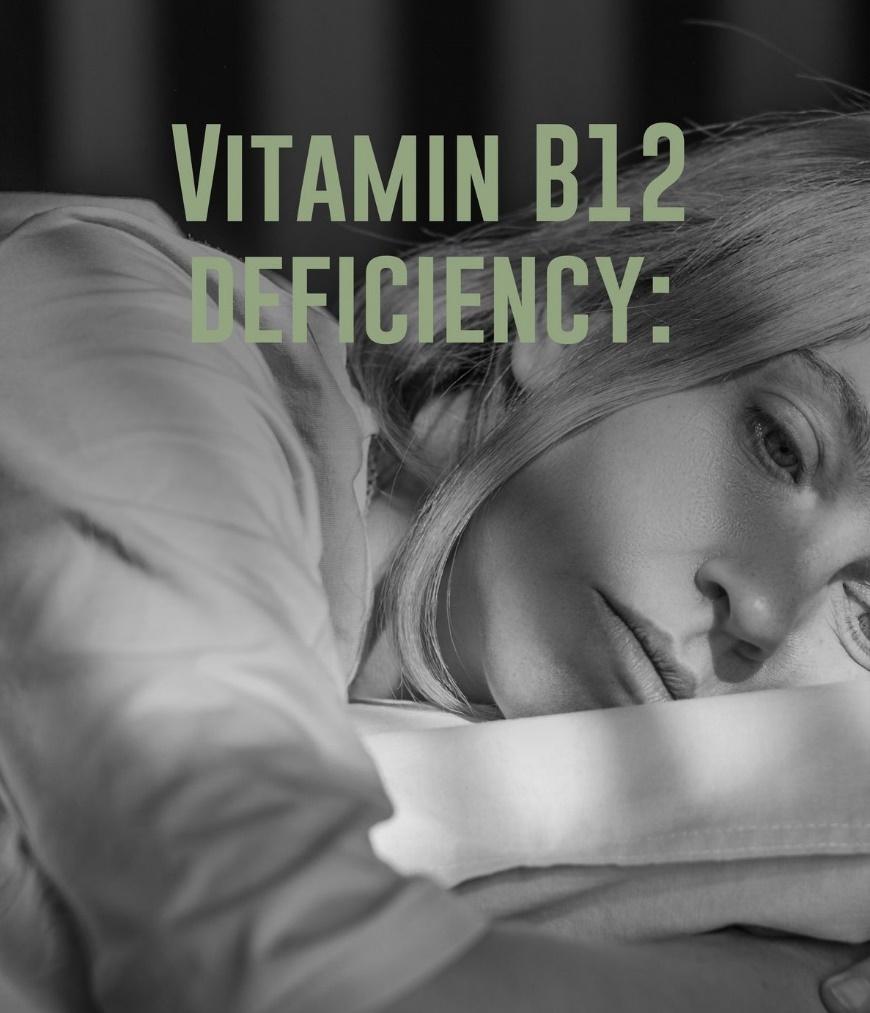 Symptoms of vitamin B12 deficiency including neurological problems and pernicious anemia