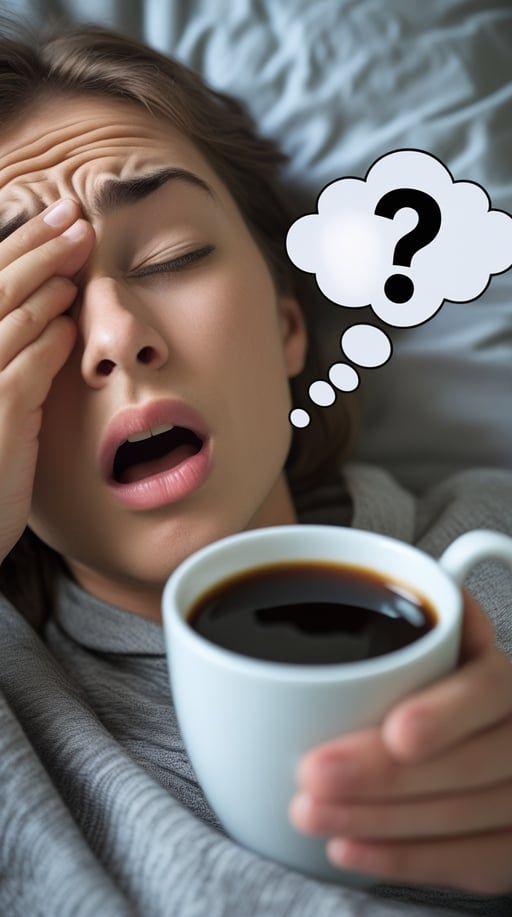 Illustration of adenosine system and how caffeine blocks receptors to maintain alertness