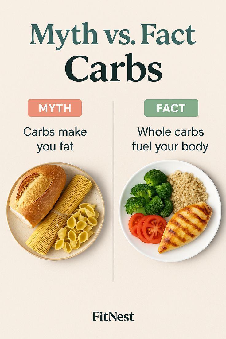 Comparison of refined carbohydrates like white bread and pastries versus healthy complex carbohydrates like whole grains and vegetables