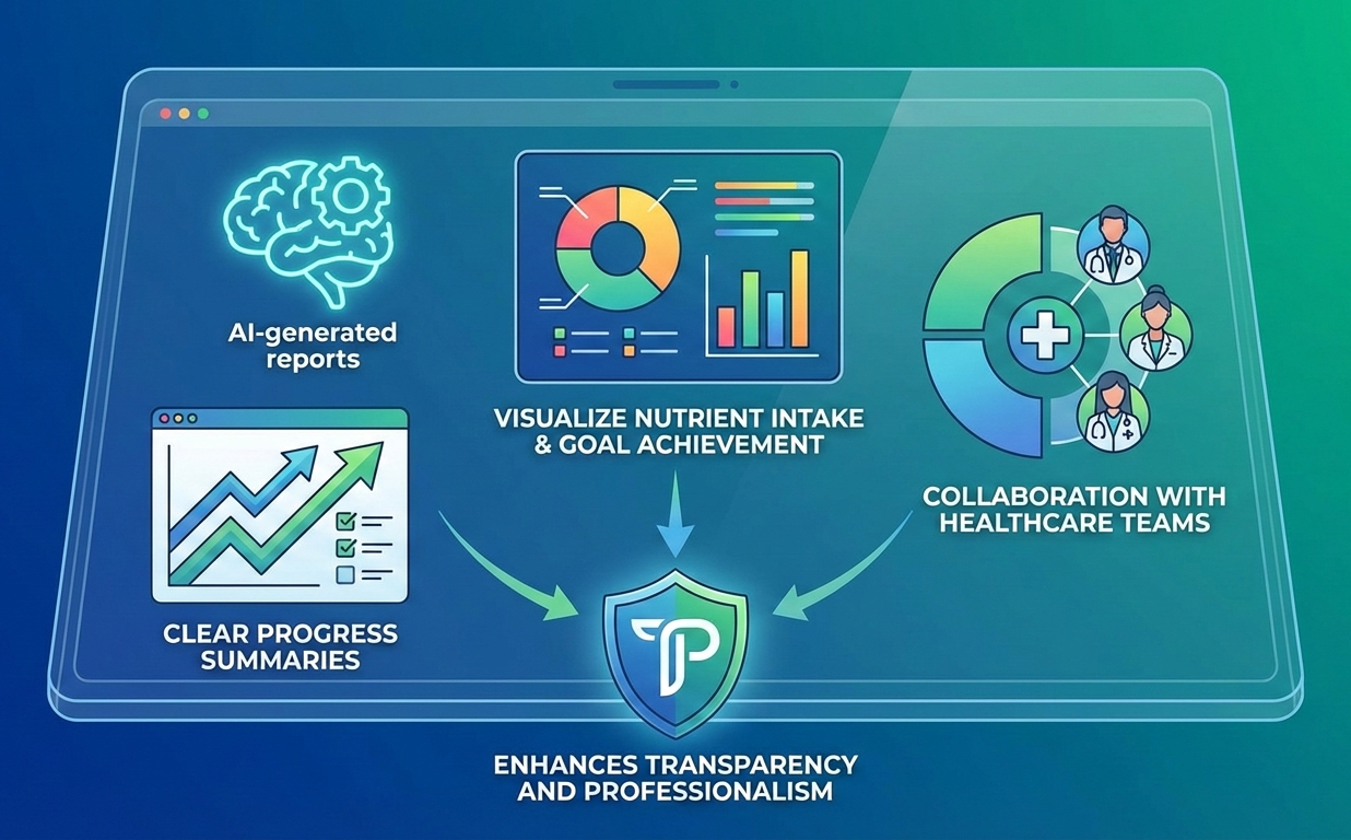 AI tools providing personalized nutrition plans based on health conditions, lifestyle habits, and cultural factors with progress tracking