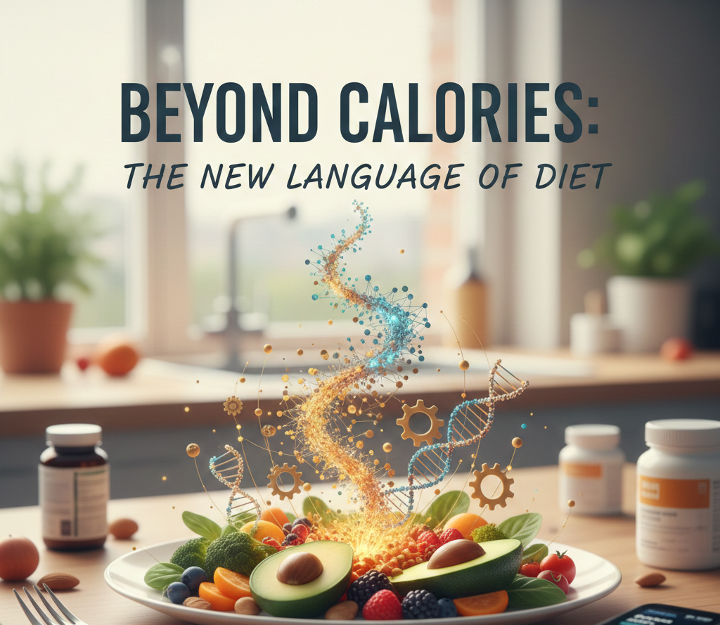 Comparison showing nutrient-dense foods versus empty-calorie foods illustrating food quality over calorie counting