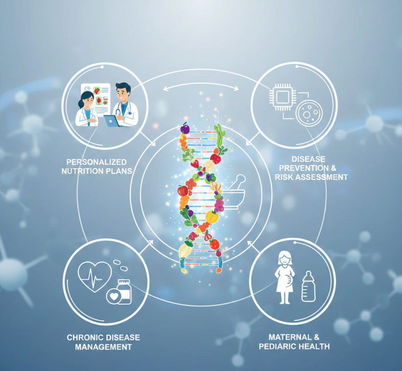 AI-powered nutrition platform integrating nutrigenomic data with lab reports, dietary patterns, and lifestyle factors
