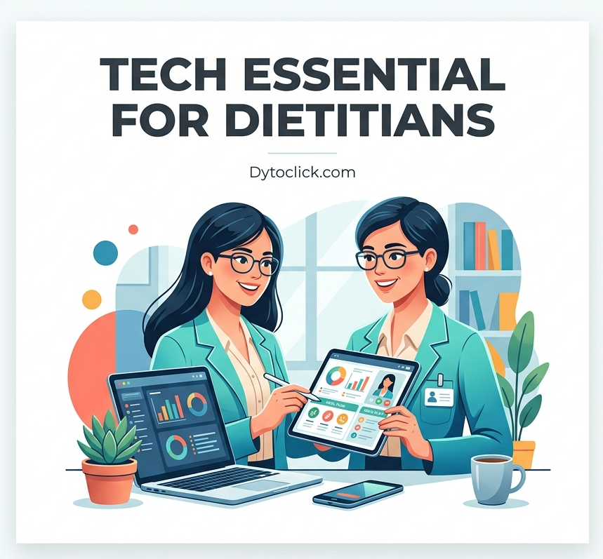 Next generation dietitian using digital tools and all-in-one nutrition platform for client management and diet planning