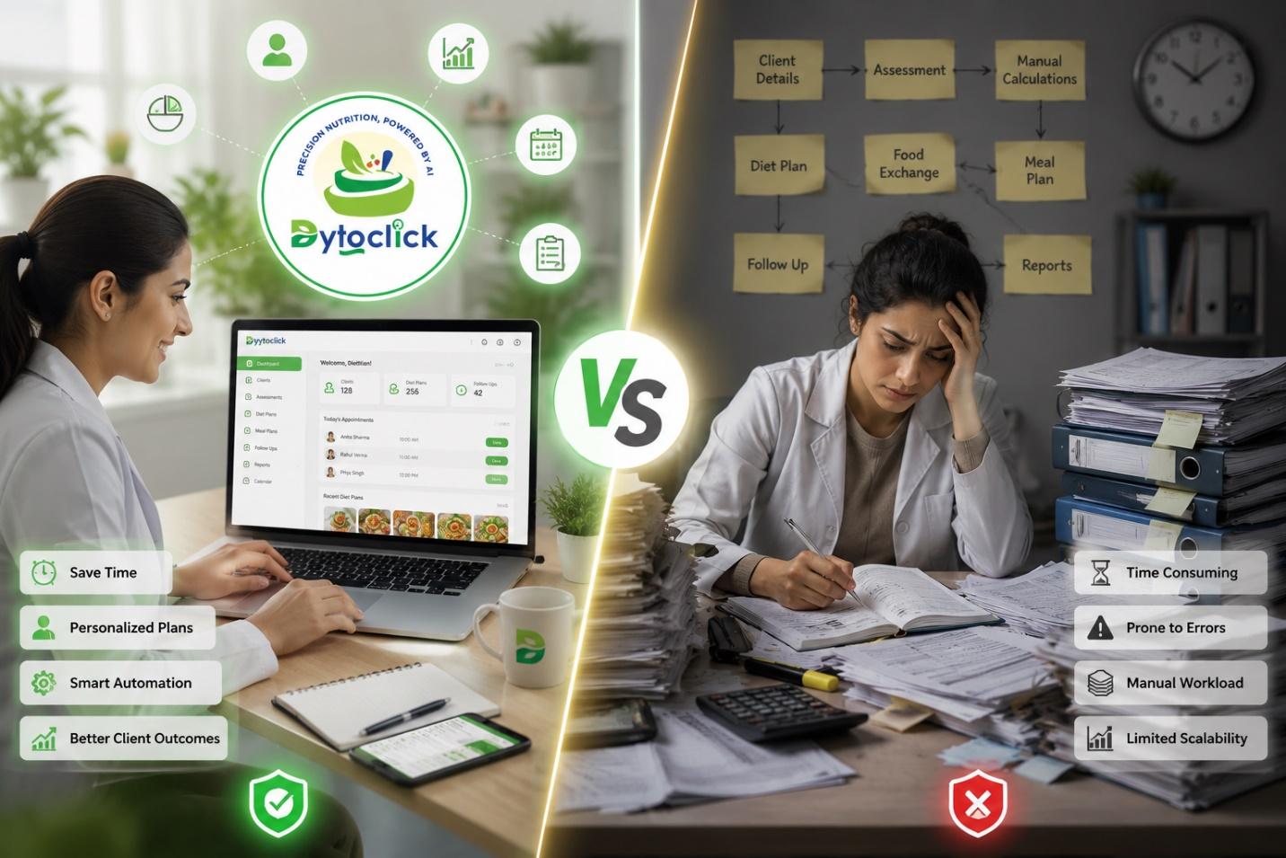 Dytoclick vs Manual Diet Planning
