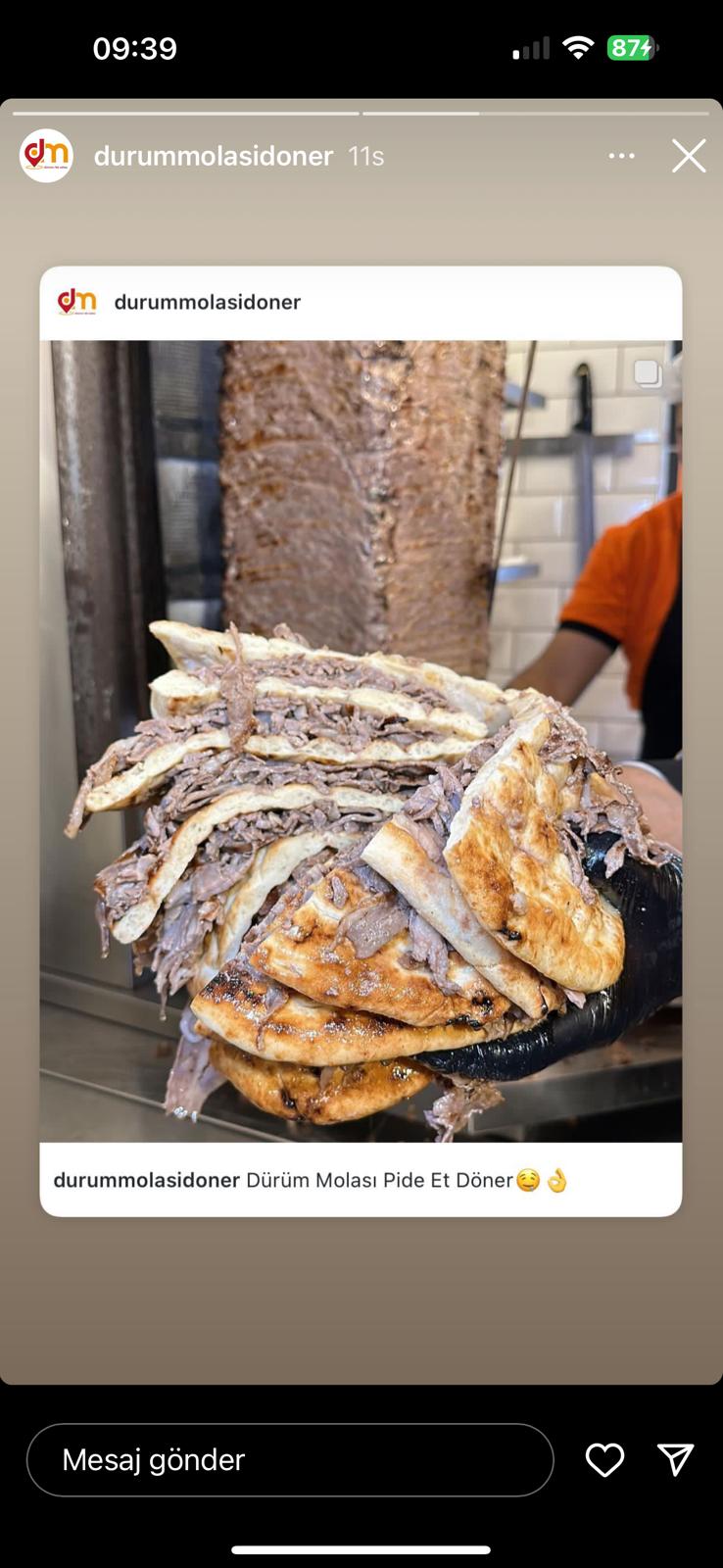 Dürüm Molası Çağlayan Döner