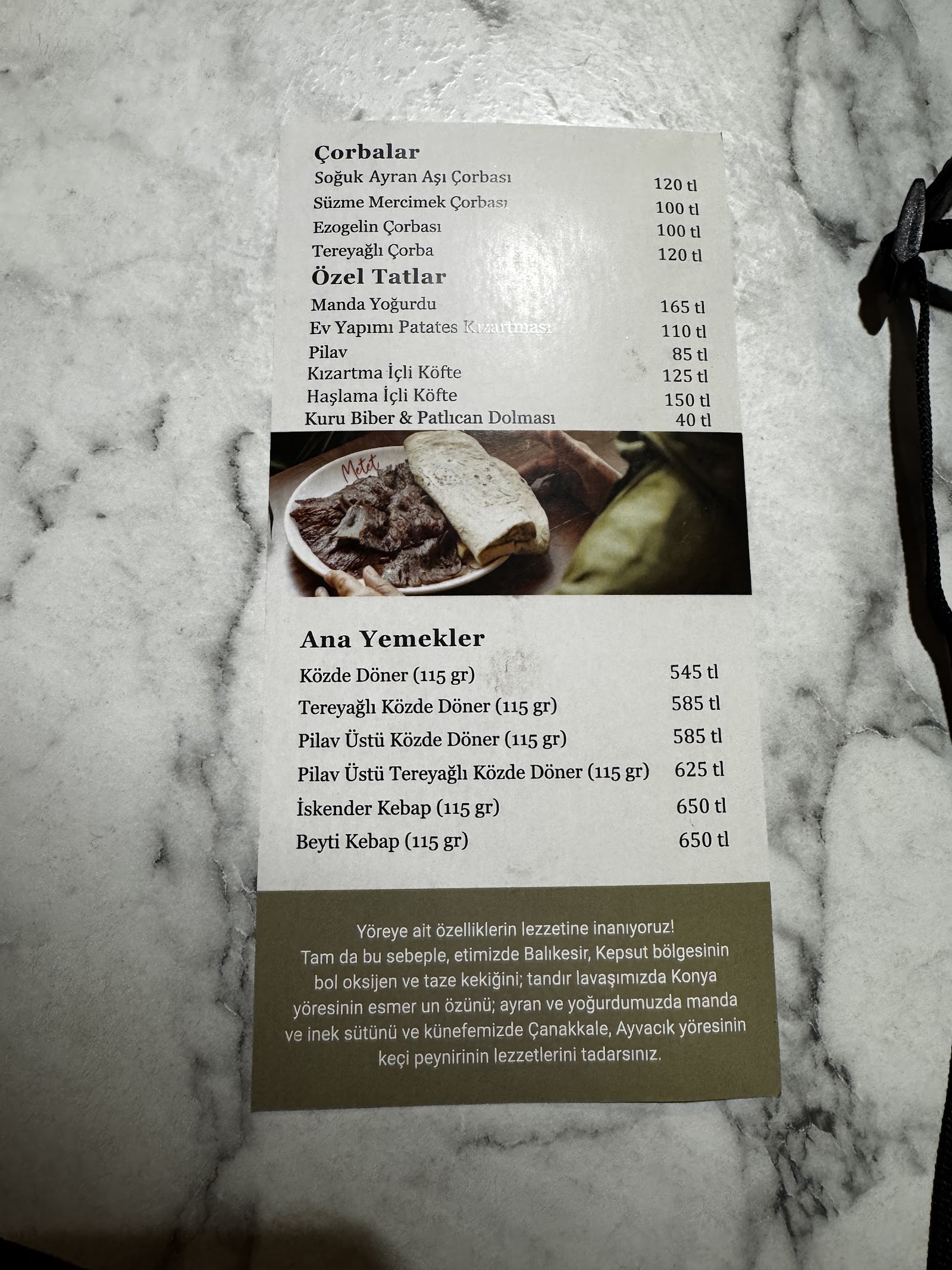 Metet Közde Döner, Kuzguncuk