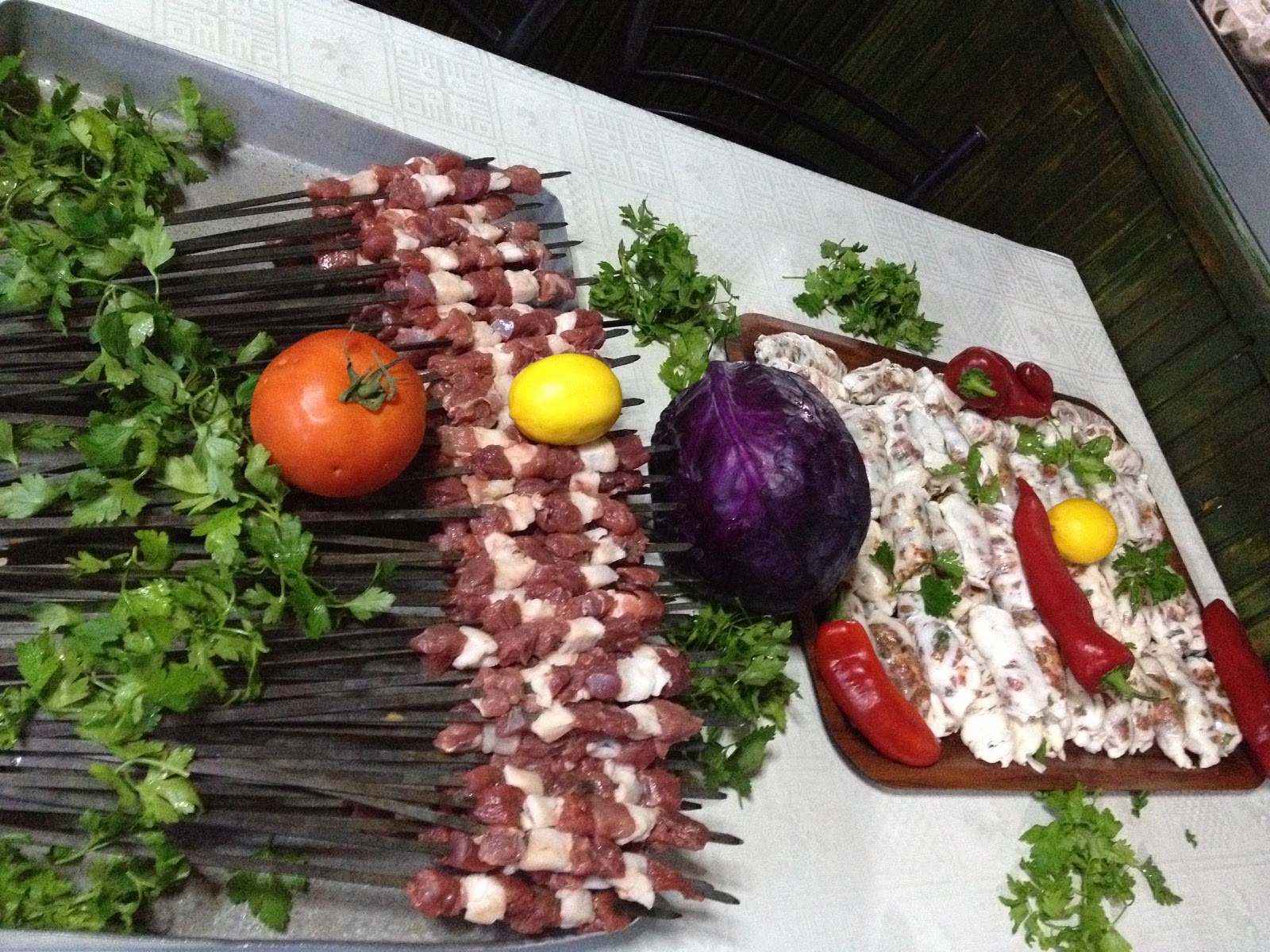 The Salaş ciğer şeftali kebabı (Kebap Evi)