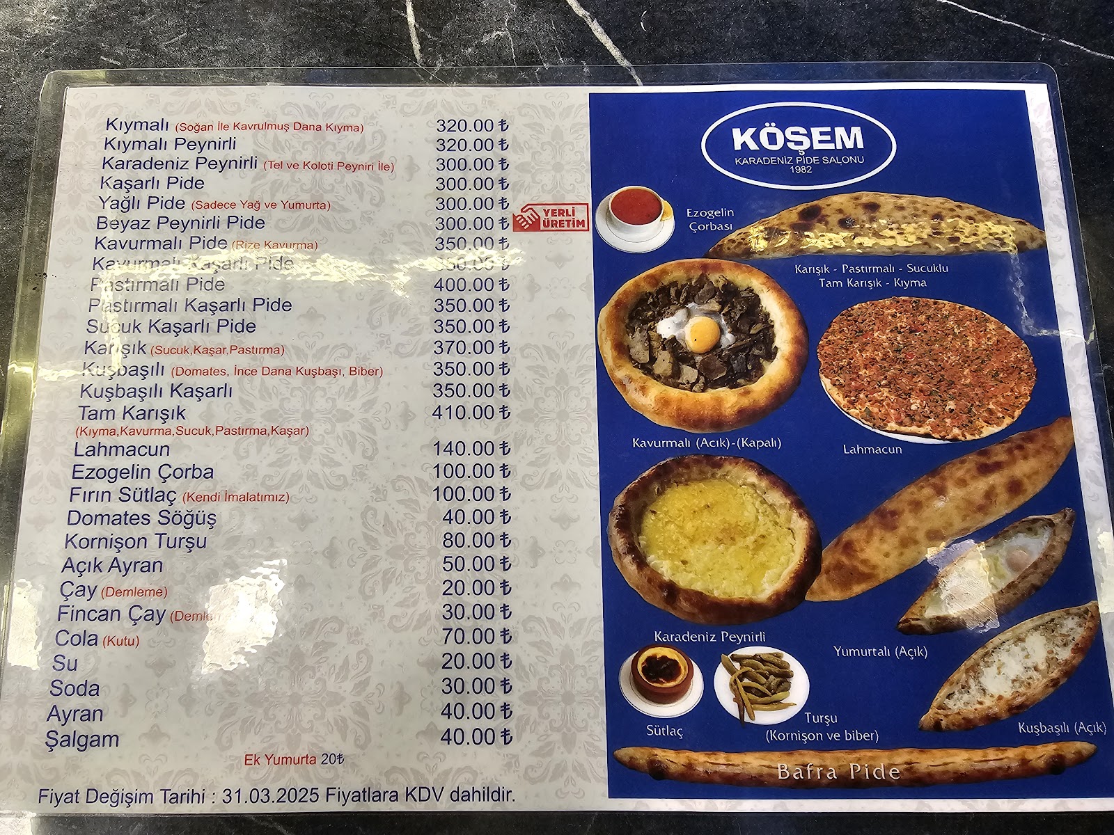 KÖŞEM KARADENİZ PİDE