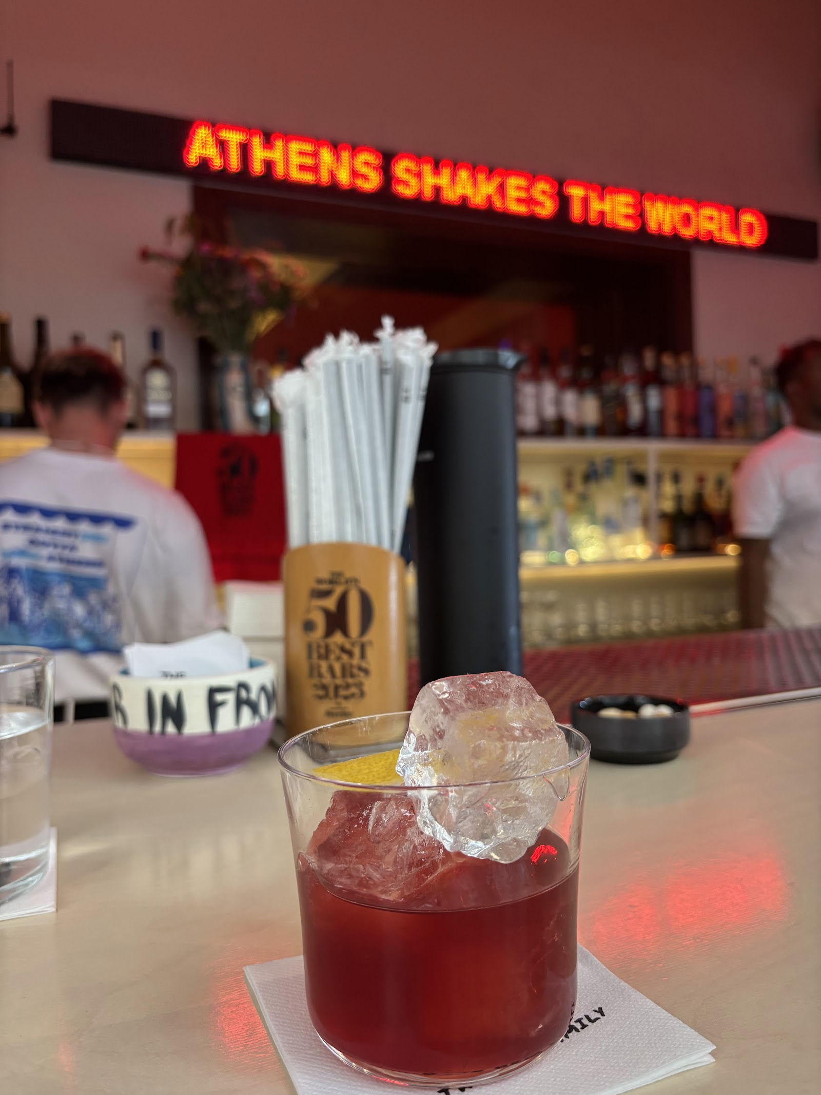 THE BAR IN FRONT OF THE BAR