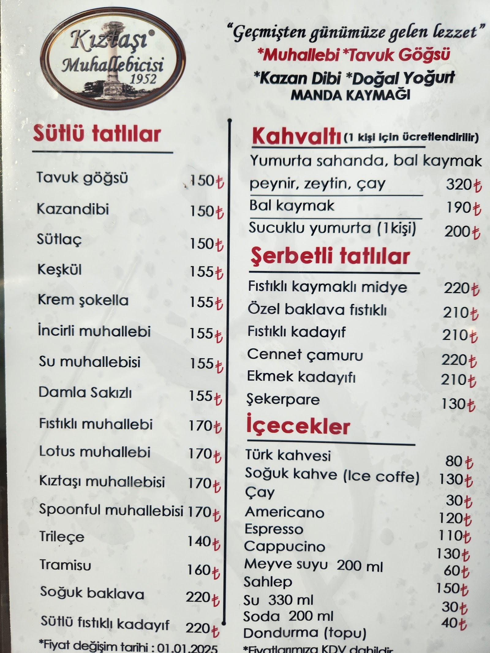 Kıztaşı Muhallebicisi - Fatih Doğal Yoğurt