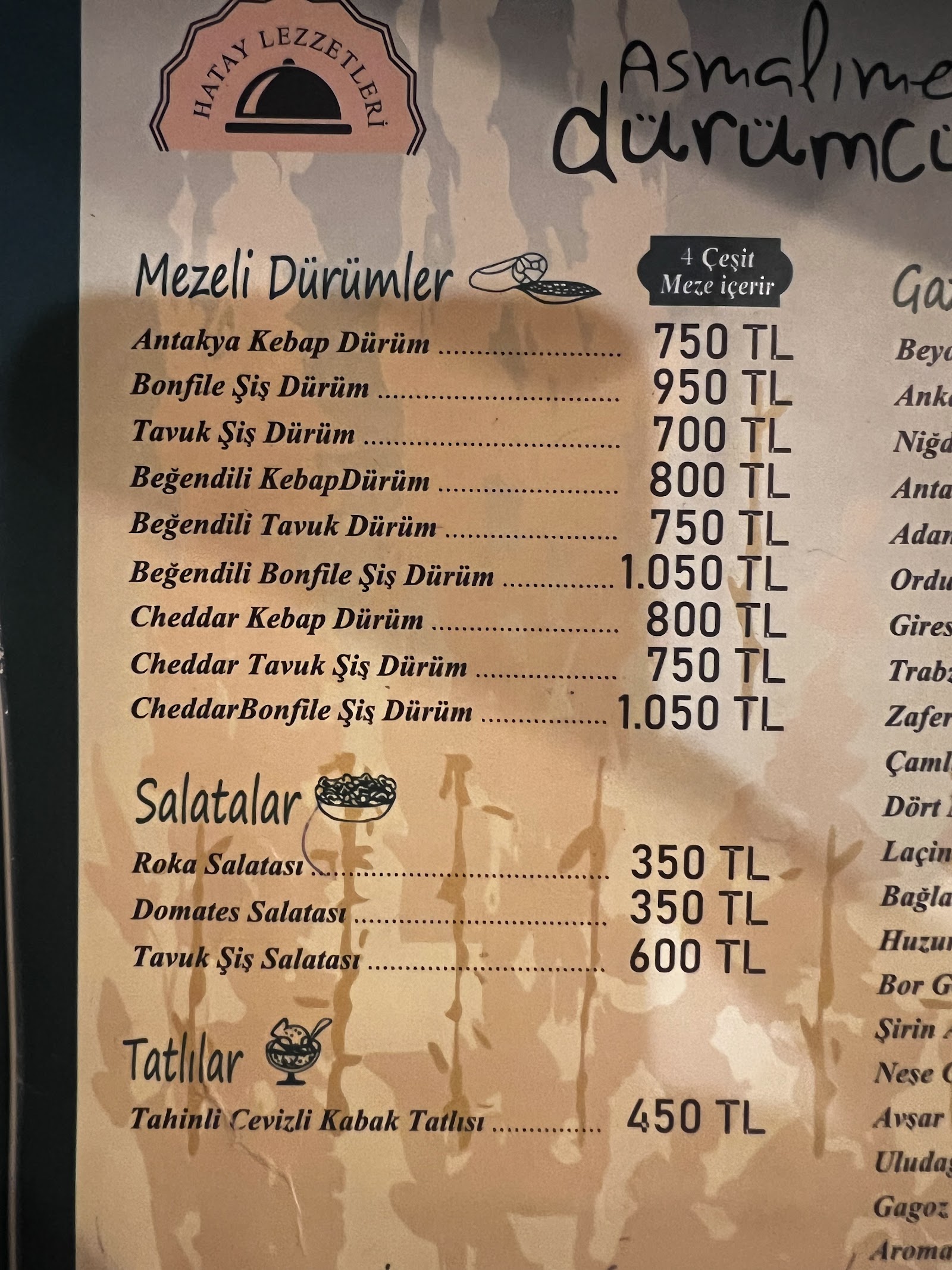 Asmalı Mescit Dürümcü