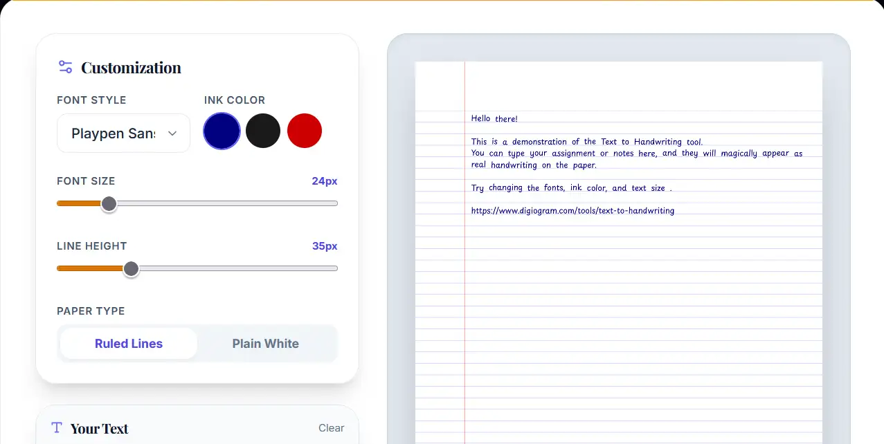 Turn Your Digital Text into Beautiful, Realistic Handwritten Pages in Seconds