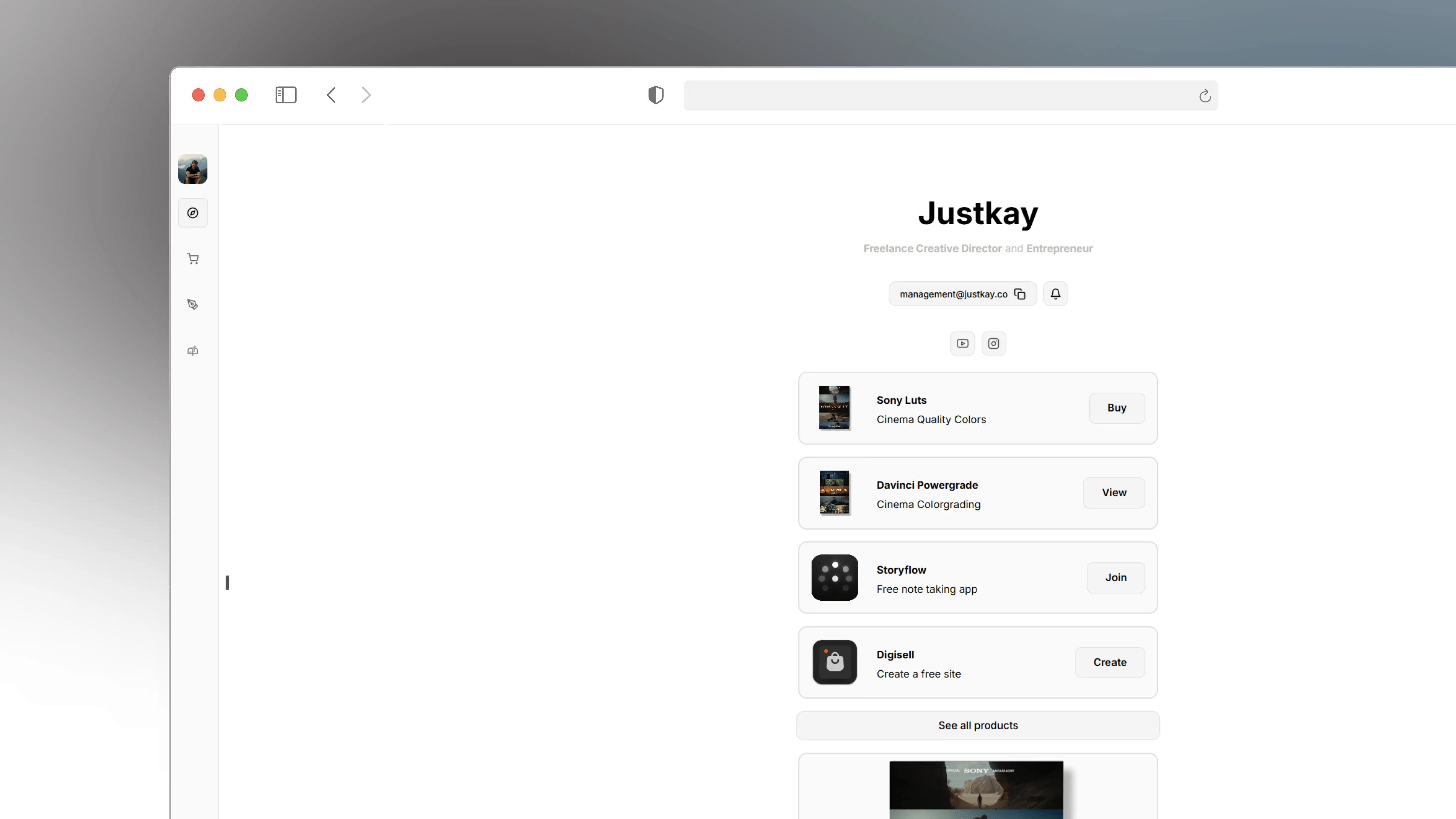 Image Justkay Creator Site Lightmode