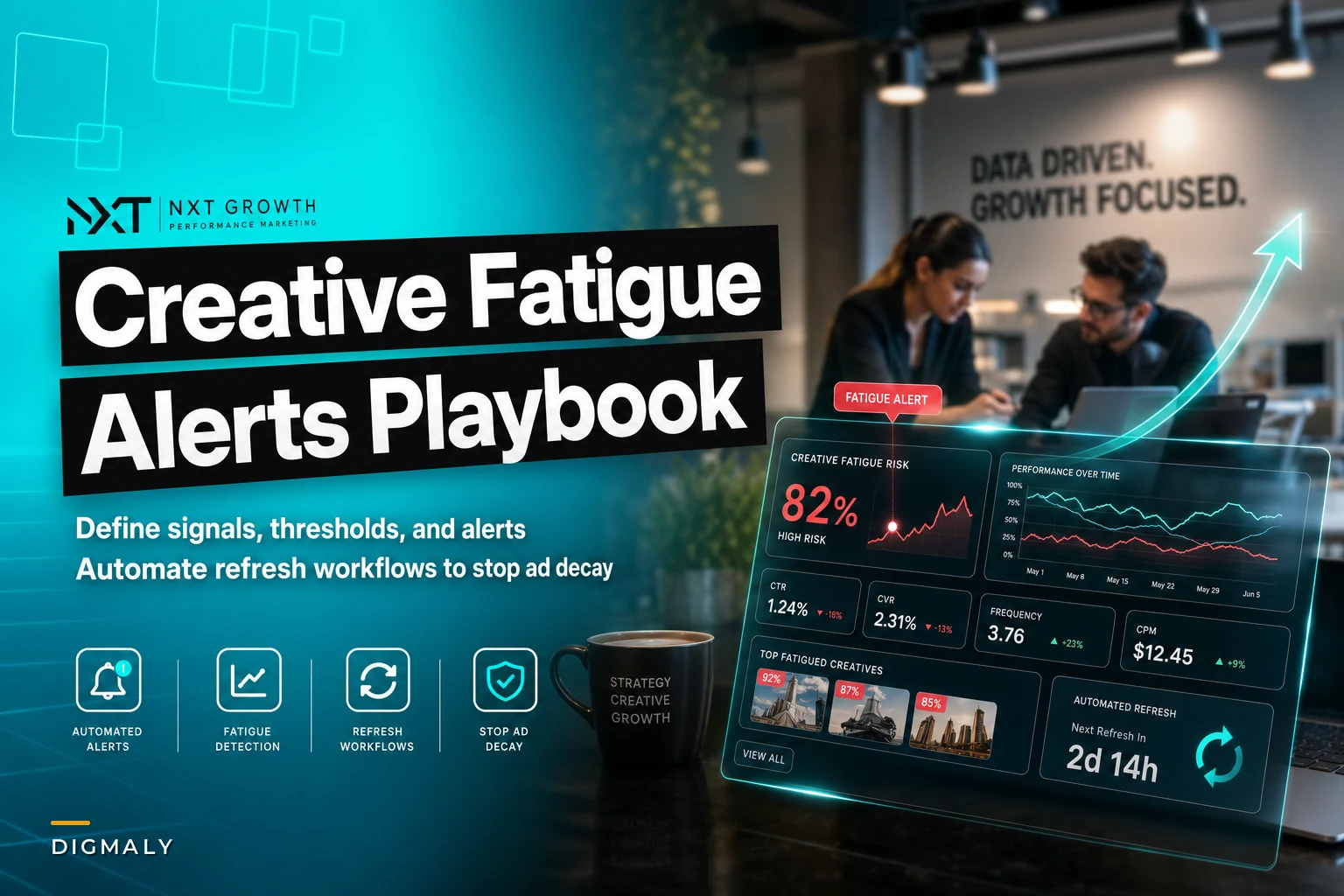 Automated creative fatigue alerts and refresh playbook to stop ad decay