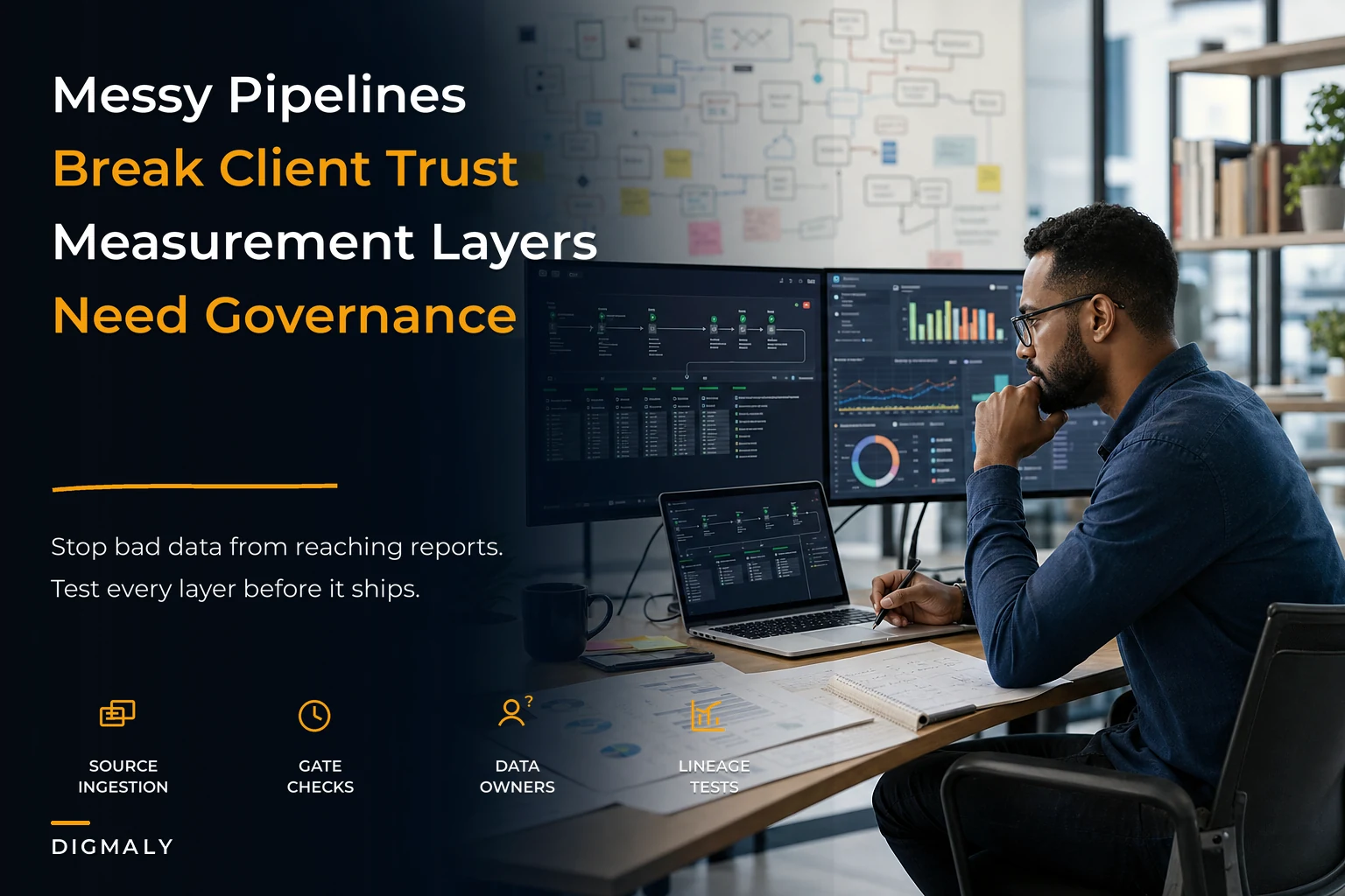 Messy pipelines cost clients trust: an agency-first measurement platform architecture with governance and CI-style tests