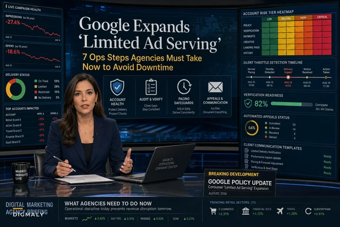Responding to Google’s August 2026 'Limited Ad Serving' Expansion: 7 Immediate Ops Steps Agencies Must Take to Prevent Downtime