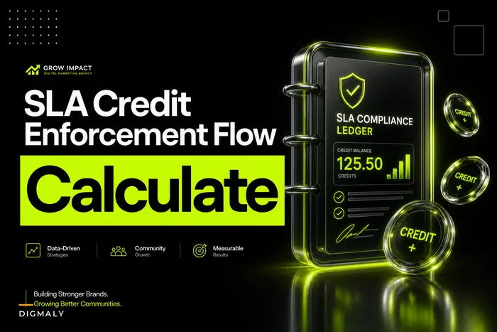 SLA credit calculation and enforcement workflow with worked examples