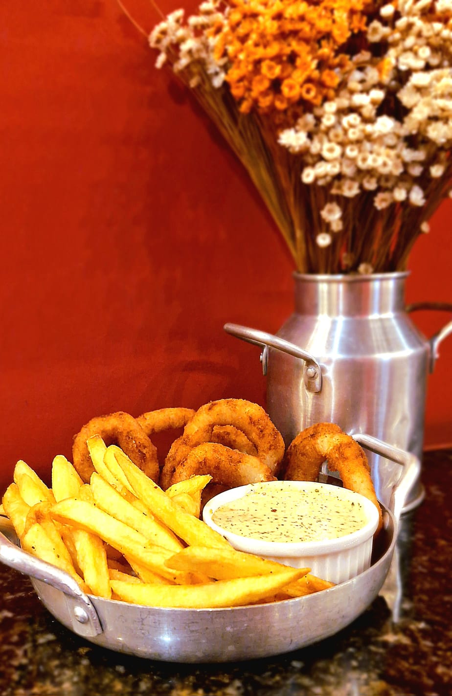 Onion Rings e Fritas