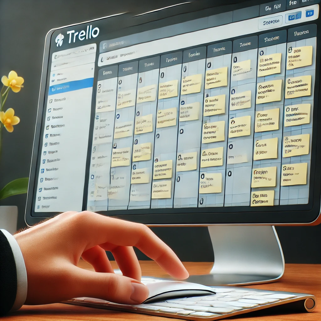 computer-screen-displaying-a-trello-board