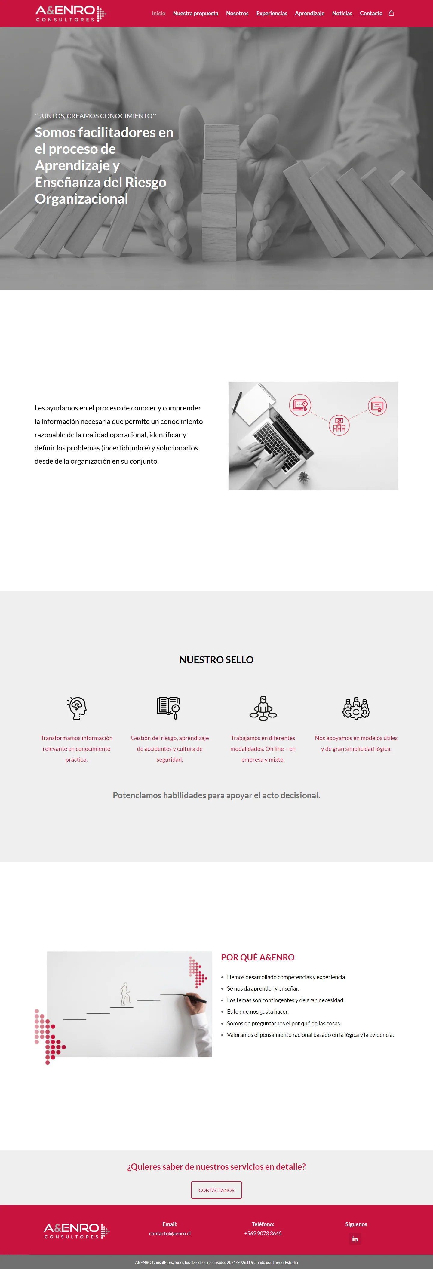 Captura de escritorio de A&ENRO Consultores