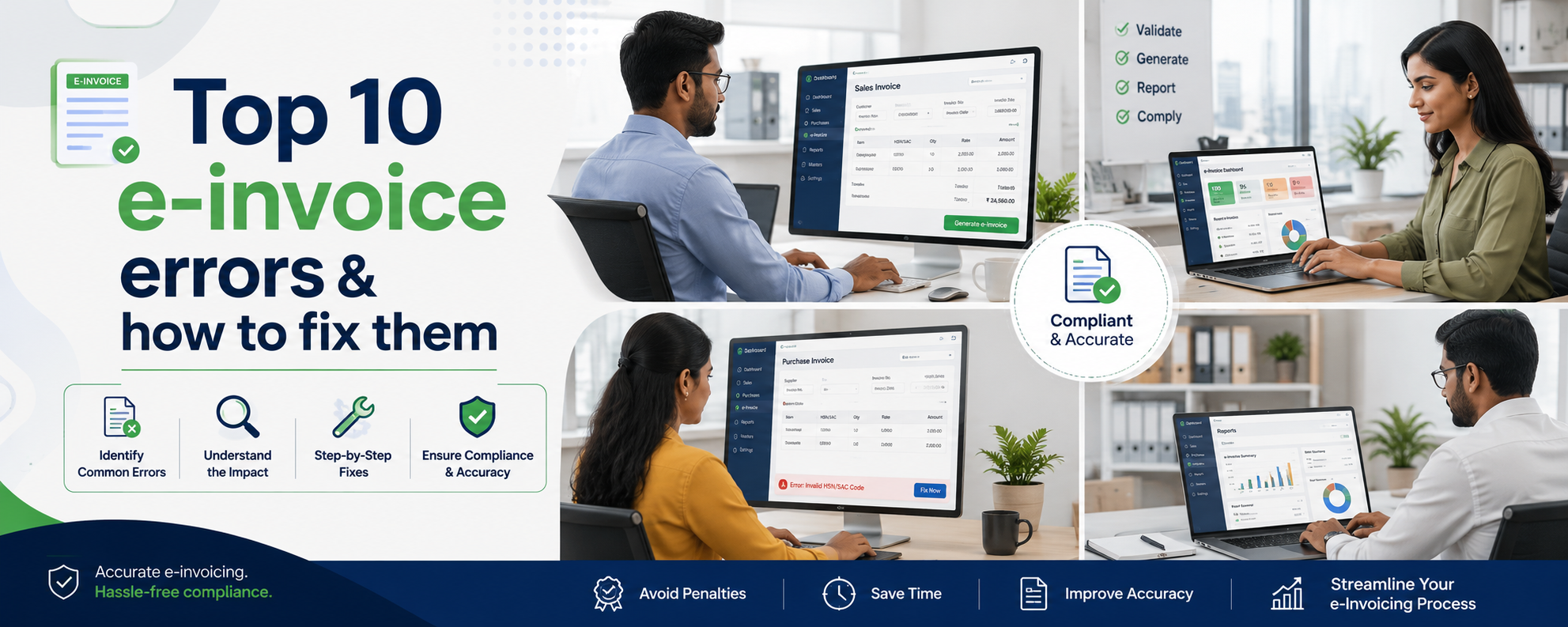 Top 10 e-invoice errors &amp; how to fix them