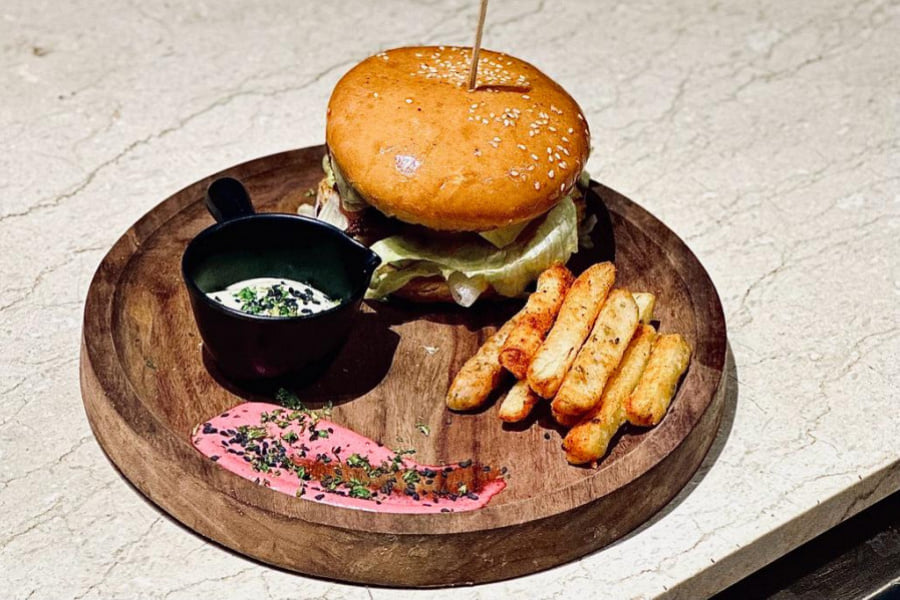 Melted Cottage Cheese Burger