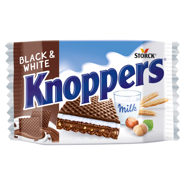 Knoppers Black & White töltött ostya 25g