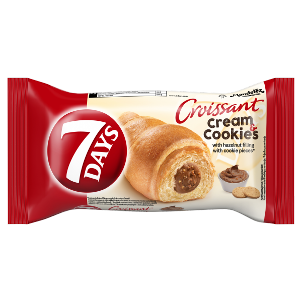 7 Days Croissant Mogyorókrém keksz darab. 60g /20/