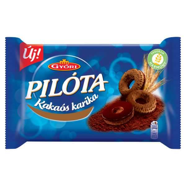 PILÓTA Vaníliás Karika KAKAÓS 150g /24/