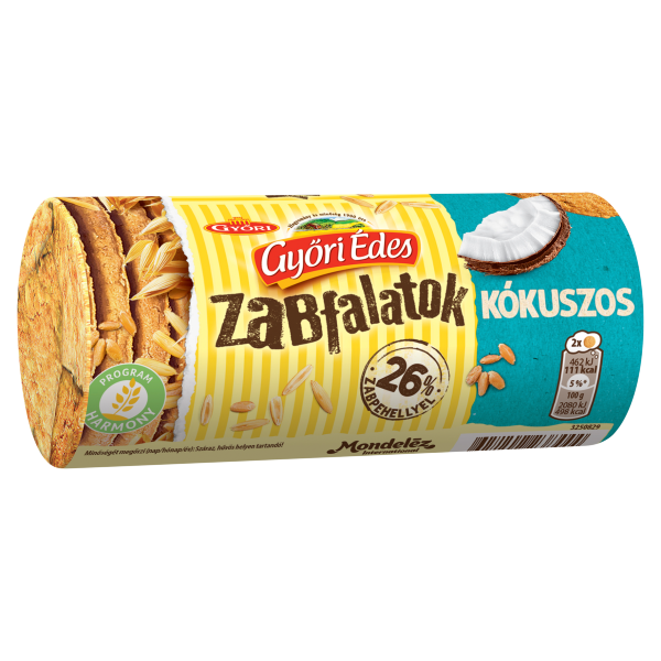 GYŐRI Édes Zabfalatok Kókuszos 188g/24/