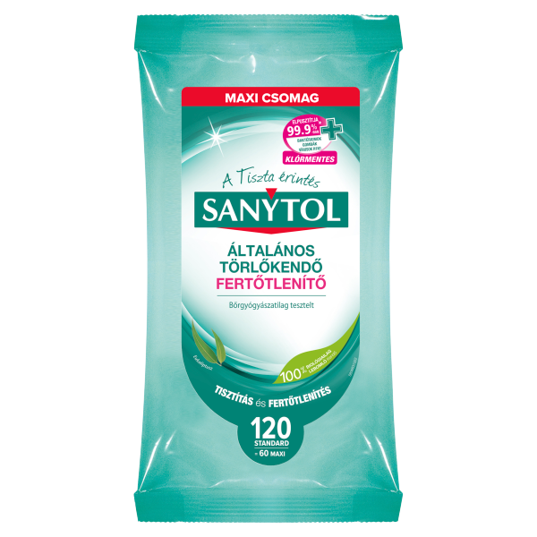 Sanytol fertőtlenítő törlőkendő 120db