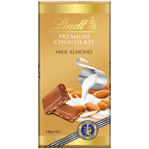 Lindt Gold Milk Almond tejcsokoládé 100g