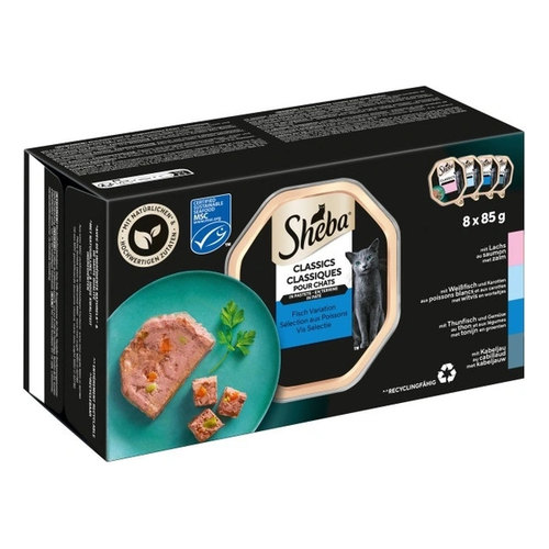 SHEBA alutálcás 8x85g Halas válogatás