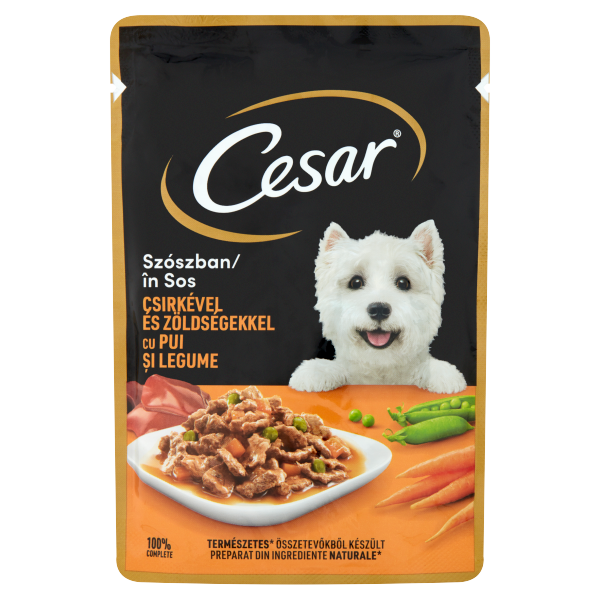 CESAR alutas Ízletes csirke és zöldség 100g