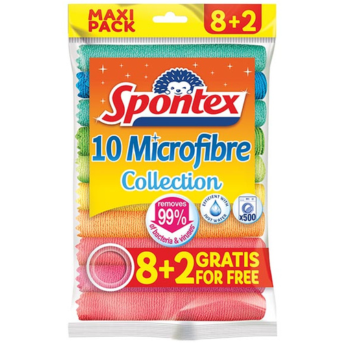 Spontex Microfibre törlőkendő 8+2db