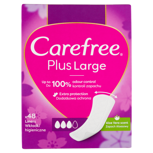 Carefree tisztasági betét Large Aloe 48