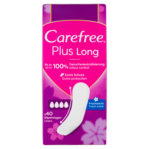 Carefree tisztasági betét Plus Long Fresh 40db
