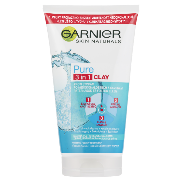 GARNIER SN PURE 3IN1 MÉLYTISZTÍTÓ GÉL TUBUS 150ML