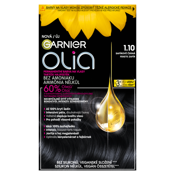 Olia Hajfesték 1.10 Black Sapphire