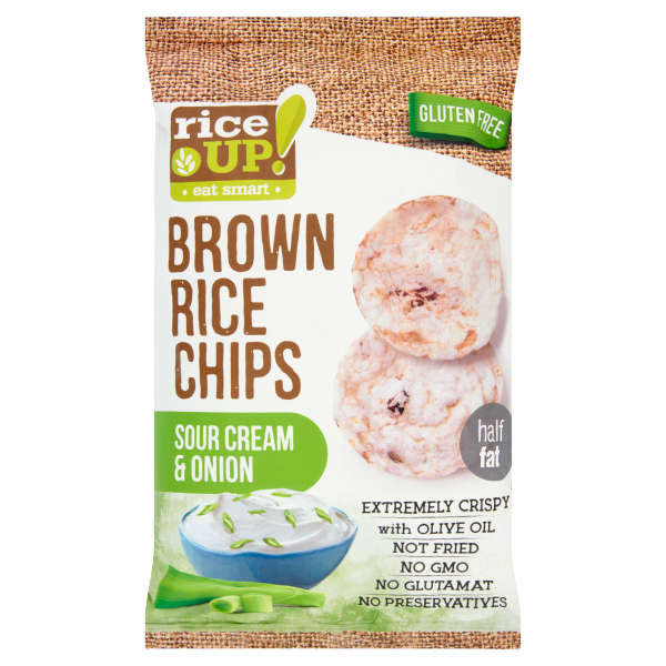 Rice Up Rizs Chips Hagymás-Tejfölös 60g /24/