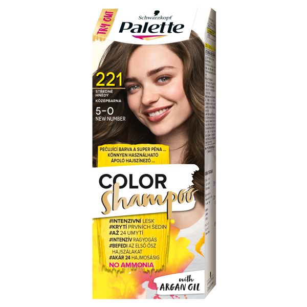 Palette C. Shampoo 5-0 (221) középbarna