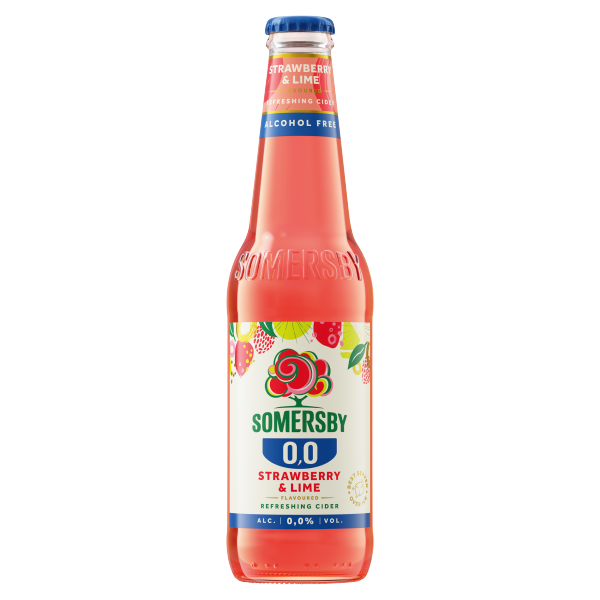 Somersby Strawberry & Lime 0 % 0.33 L palackos DRS