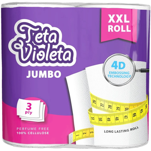 Violeta háztartási törlő prémium Jumbo XXL 2 tek.3 réteg 100% cell.