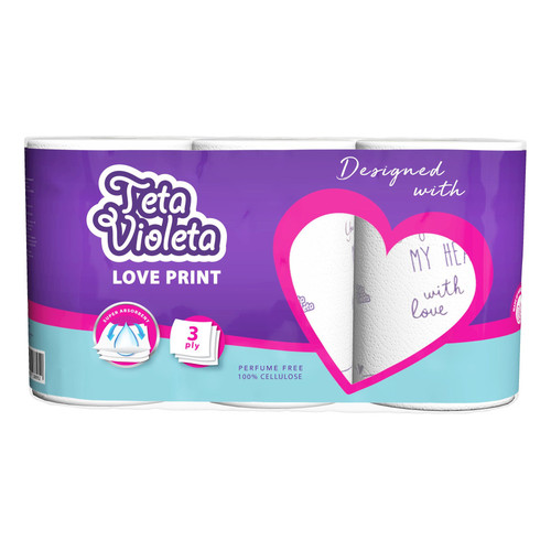 Violeta Háztartási törlő 3rét.3teker Love