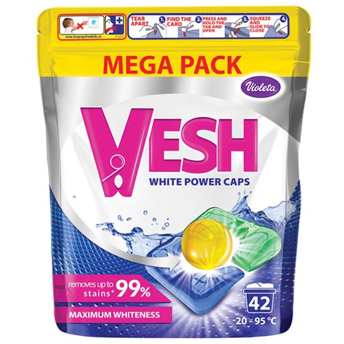 VIOLETA VESH Mosókapszula 42db - fehér